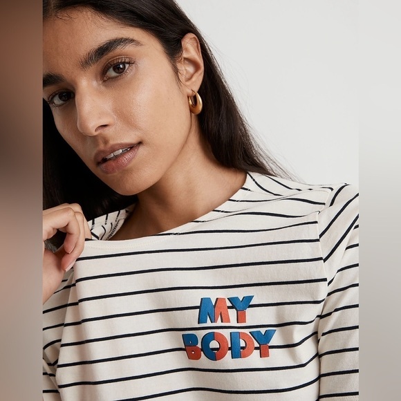 J Crew Item NL972
Madewell x KULE Unisex My Body Striped Tee - Picture 5 of 6